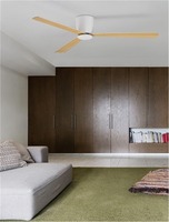 Ventilátory - NV 9952335 Stropní ventilátor DELL tělo z hliníku dřevo a matná bílá 3ABS dřevěné listy - NOVA LUCE