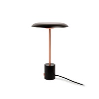 Stolní lampy dekorační - FARO 28388 HOSHI černá a broušená měď stolní lampa - FARO