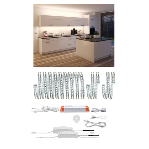 Přisazená - P 5061 MaxLED 1000 kuchyňský set Comfort nepřímé osvětlení 3m s krytím IP44 35W 880lm/m 2700K 60VA - PAULMANN - foto 1