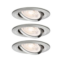 Kruhová - P 92272 LED vestavné svítidlo Nova GU10 Flat výklopné 3x4,9W 230V 2700K kov kartáčovaný - PAULMANN