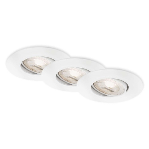 Kruhová - BRI 7602036 LED vestavné svítidlo 4,4 cm 3x 4,9 W 480lm bílé - BRILONER - foto 1