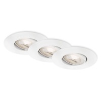 Kruhová - BRI 7602036 LED vestavné svítidlo 4,4 cm 3x 4,9 W 480lm bílé - BRILONER
