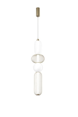 Vícečetná - FAN LED-INKAS-S4-ORO Závěsné LED svítidlo Inkas (zlaté, sklo) 31 W, 3720 lm, CCT 3000 / 3500 / 4000 K, 22 x 264 cm - FANEUROPE - foto 1