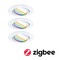 Kruhová - P 92466 LED vestavné svítidlo Smart Home Zigbee Base Coin základní sada výklopné kruhové 90mm 20° 3x4,9W 230V stmívatelné RGBW+ bílá - PAULMANN