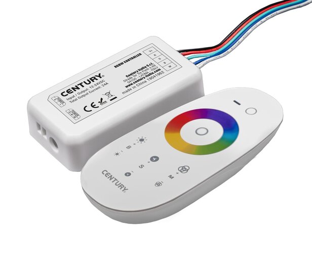 Ovladače pro vícebarevné LED pásky, RGB, RGBW - CEN KIT-ACRGBW LED CONTROLLER RGBW řídící jednotka 24A 12-24V - CENTURY - foto 1