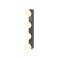 Dekorativní - LA 1010193 SUN Mirror nástěnné svítidlo pro povrchovou montáž, čtyřnásobné, 2700/3000/4000 K, tlačítko TOUCH, 18 W, IP44, černá - BIG WHITE (SLV)