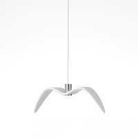 Dekorativní - BRO PC00964_001 Night Birds, závěsné svítidlo, 5W LED, opal / opaktní sklo, délka 61cm - BROKIS A