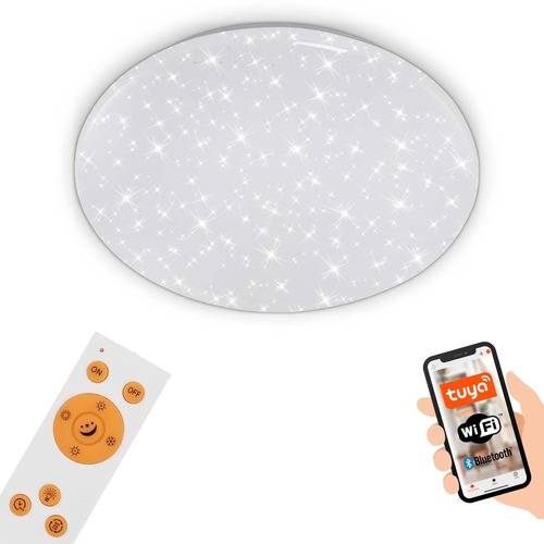 Kruhová - BRILO 3401016 SMART LED stropní svítidlo, noční světlo, stmívatelné (starý kód: BRILO 3401-016) - BRILO - foto 1