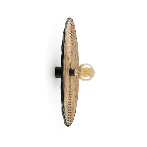 Dekorativní - FARO 62173-69 COSTAS 600 H70 nástěnné a stropní svítidlo, černá/ratan - FARO - foto 1