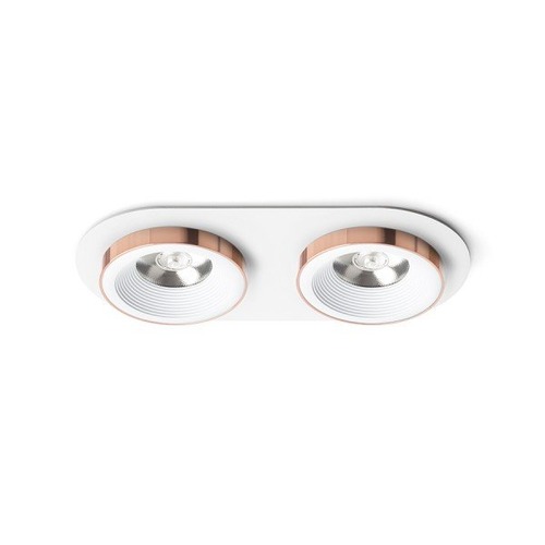 Hranatá - RED R13240 SHARM R II zápustná bílá měď 230V LED 2x10W 24° 3000K - RED - DESIGN RENDL - foto 1