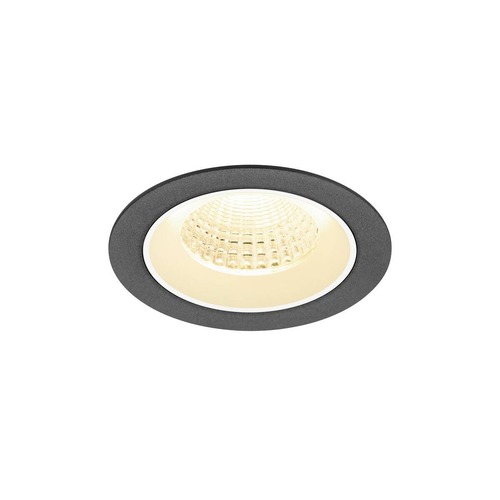 Kruhová - LA 1009620 NUMINOS® M Stropní vestavné svítidlo, 3000 K, 55°, IP20, kulaté, černé / bílé - BIG WHITE (SLV) - foto 1