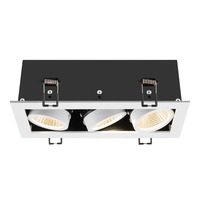 Hranatá - LA 1007568 KADUX stropní zápustné svítidlo, triple, 3000 K, 38°, IP 20, čtvercové, bílá - BIG WHITE (SLV)