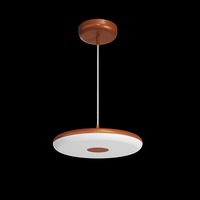 Kruhová - OS ZET60058 ZETA ST1 FP závěsné plastové svítidlo terakota / bílá IP40 3000 K 31W LED - OSMONT