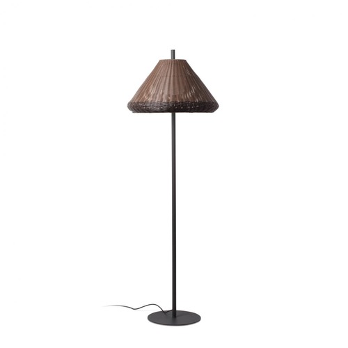 Sloupková - FARO 71569-07 SAIGON šedá/hnědá stojací lampa 2M W70 - FARO - foto 1