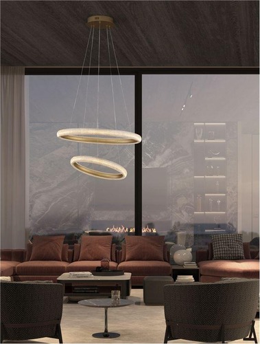 Kruhová - NV 9748156 Závěsné svítidlo MEDORA mosazný zlatý hliník a akryl LED 41.5W 230V 3000K IP20 stmívatelné - NOVA LUCE - foto 1