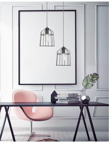 Dekorativní - NV 7605178 Závěsné svítidlo PEPPINO matný černý kov černá a bílý kabel E27 1x12W - NOVA LUCE - foto 1