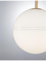 Koule - NV 9960612 Závěsné svítidlo CANTONA bílé opálové sklo mosaz zlatá E27 1x12W 230V IP20 bez žárovky - NOVA LUCE