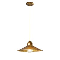 Kruhová - FAN I-ORLEANS/S1 Závěsné svítidlo ORLEANS, zlatá/OCRA, 1 x E27, 39 x 120 cm - FANEUROPE