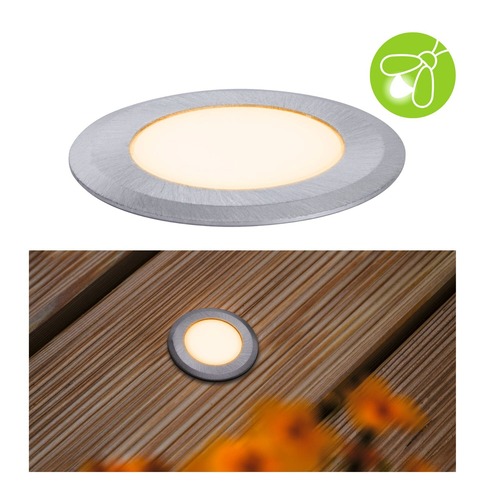Zapuštěná - P 94726 LED zemní svítidlo zlaté světlo neláká hmyz IP67 kruhové 50mm 2200K 2,2W 230V hliník umělá hmota/kov - PAULMANN - foto 1