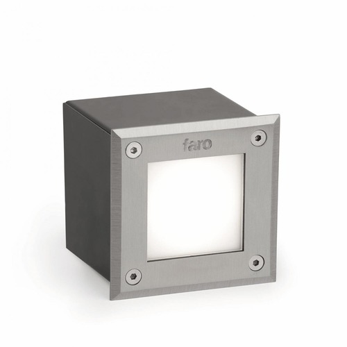 Zapuštěná - FARO 71499N LED 18 SQ zapuštěné svítidlo do zdi hranaté, nerez, 3000K - FARO - foto 1