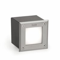 Zapuštěná - FARO 71499N LED 18 SQ zapuštěné svítidlo do zdi hranaté, nerez, 3000K - FARO