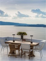 Na baterie - NV 9002864 Venkovní stolní lampa FUMO černý hliník a akryl LED 2W 3000K 3000K 220-240V 163st. IP54 vypínač na těle / USB kabel - NOVA LUCE