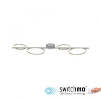 Dekorativní - LD 14211-21 MINI RITUS LED stropní svítidlo stříbrné kruhová forma paměťová funkce krokově stmívatelné 3000K - JUST LIGHT