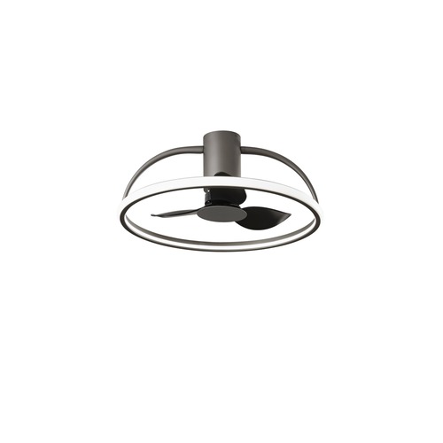 Ventilátory - FAN LED-HADLEY-GR Stropní ventilátorové LED svítidlo VENTILATORE, 55 W, CCT, 5250 lm, šedá, pr. 60 x 25 cm - FANEUROPE - foto 1