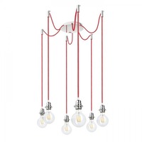 Sestavte si sami - RED R11786 KOMBIX 6 závěsná sada CHZ+ČEK+CHO  230V E27 6x28W - RED - DESIGN RENDL