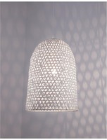 Válec - NV 9586682 Závěsné svítidlo AURORA bílý bambus bílý kabel E27 1x12W IP20 bez žárovky - NOVA LUCE