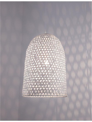 Válec - NV 9586682 Závěsné svítidlo AURORA bílý bambus bílý kabel E27 1x12W IP20 bez žárovky - NOVA LUCE - foto 1