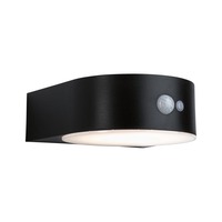Nástěnná - P 94730 Solární LED venkovní nástěnné svítidlo Eileen pohybové čidlo neláká hmyz IP44 2200K černá - PAULMANN
