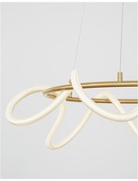 Kruhová - NV 9082092 Závěsné svítidlo CERELIA mosazný zlatý kov a silikonová trubice LED 34W 230V 3000K IP20 stmívatelné - NOVA LUCE