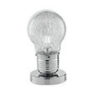 Stolní lampy dekorační - FAN I-LAMPD/LUME Stolní lampa Lume Žárovka, chromová, 1 x E14, 15 x 28 cm - FANEUROPE