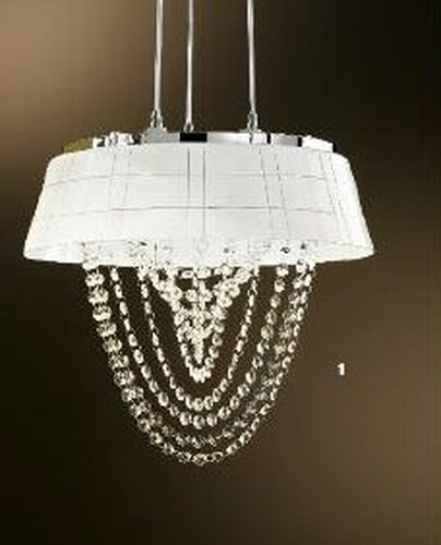 Kruhová - OR HL 6-1543/3 BÍLÁ Závěsné svítidlo chrom/bílá barva, výška 120cm, průměr 41 cm - ORION - foto 1