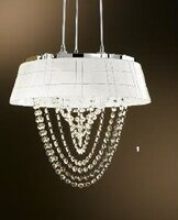 Kruhová - OR HL 6-1543/3 BÍLÁ Závěsné svítidlo chrom/bílá barva, výška 120cm, průměr 41 cm - ORION