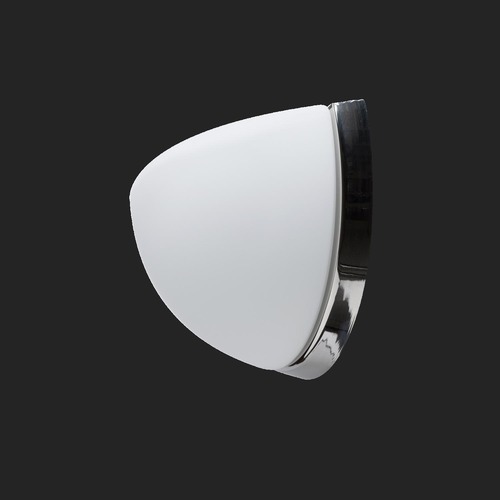 Dekorativní - OS NEL44554 NELA DL1 nástěnné skleněné svítidlo nerez leštěná / bílá IP43 60W E27 (původní kód OS 44554) - OSMONT - foto 1