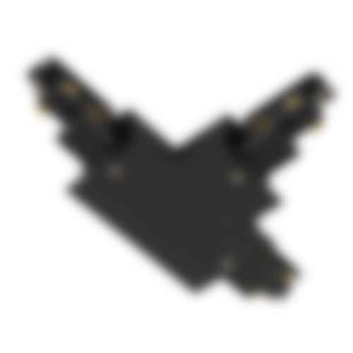 Lišty a příslušenství S-TRACK - LA 1006527 T-spojka pro S-TRACK 3fázovou montážní lištu, uzemnění vnitřní vlevo, černá, DALI - BIG WHITE (SLV) - foto 1