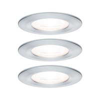 Koupelnová - P 93444 Vestavné svítidlo LED Nova kruhové 3x6,5W GU10 hliník broušený nevýklopné - PAULMANN