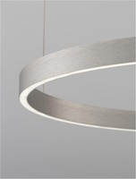 Kruhová - NV 9345666 Závěsné svítidlo ELOWEN broušený šampaň stříbrný hliník a silikon LED 80W 3000K stmívatelné - NOVA LUCE