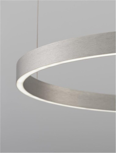 Kruhová - NV 9345666 Závěsné svítidlo ELOWEN broušený šampaň stříbrný hliník a silikon LED 80W 3000K stmívatelné - NOVA LUCE - foto 1
