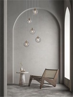 Vícečetná - NV 9006044 Závěsné svítidlo COEN mosazný zlatý kov čiré sklo G9 5x5W 230V IP20 bez žárovky - NOVA LUCE