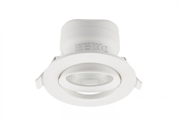 Koupelnová - IMPR 565457 Deko-Light vestavné bodové svítidlo - Surtur Tilt 83, 9 W, DIM, 2700/3000/4000 K, bílá - foto 1