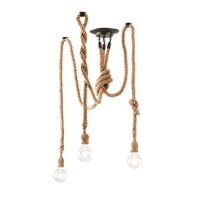 Dekorativní - FAN I-ROPE-PL3 Závěsné svítidlo Rope černá, 3xE27 5 x 2 x 250 cm - FANEUROPE