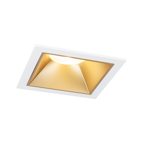 Koupelnová - P 93130 LED vestavné svítidlo 3-krokové-stmívatelné Cole Coin základní sada IP44 hranaté 88x88mm Coin 3x6W 230V stmívatelné 2700K bílá/zlatá mat - PAULMANN - foto 1