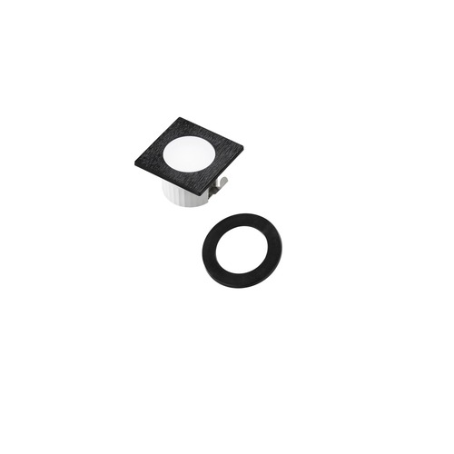 Hranatá - FAN INC-DAMA-QR44-NER Zápustné svítidlo LED Dama, černá, polykarbonát, 3 W, 300 lm, 4000 K, 4,4 x 4,4 x 2,8 cm - FANEUROPE - foto 1