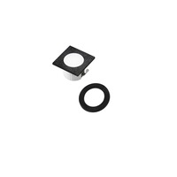 Hranatá - FAN INC-DAMA-QR44-NER Zápustné svítidlo LED Dama, černá, polykarbonát, 3 W, 300 lm, 4000 K, 4,4 x 4,4 x 2,8 cm - FANEUROPE