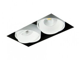 Hranatá - BPM 8202.01.TR.WH-WH.60.ST.9.30 Zápustné svítidlo CUBE LED 2x 9,3W 3000K 60º 829lm bílé - BPM (STARÝ KÓD BPM 8205.01.D60.3K)