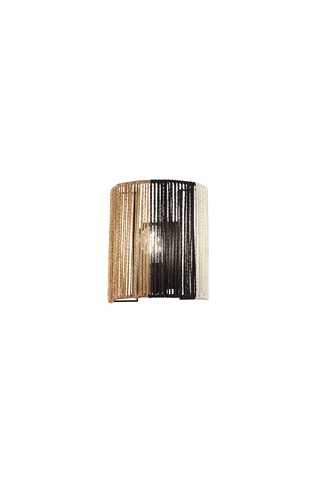 Dekorativní - FAN I-COCONUT-AP Nástěnné svítidlo Coconut bílá+černá+marrone, kov, 1xE27, 40 W, 20 x 10 x 23 cm - FANEUROPE - foto 1