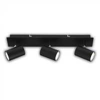 Bodová - BRILO 2840035 BRILONER Isil A LED stropní bodové svítidlo, energetická třída A, 3-ramenné, 50.000h životnost, nastavitelné, černé 2840035